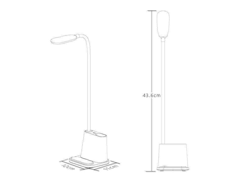 Small Plastic Desk Lamp with Phone Stand