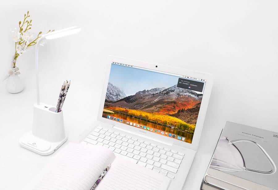 Small Plastic Desk Lamp with Phone Stand