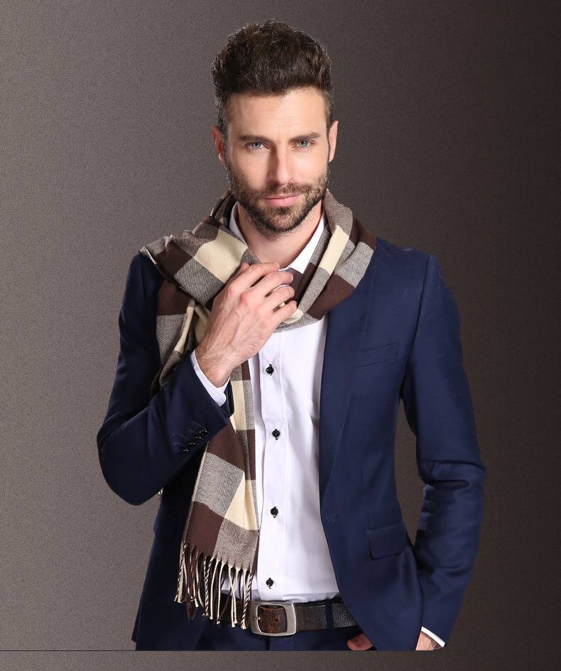 Men's Wool Cashmere Scarf Men's Wool Cashmere Scarf