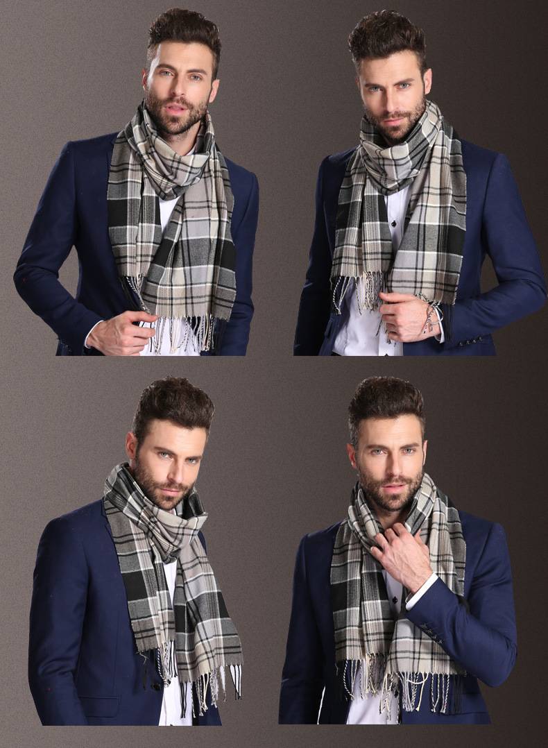 Men's Wool Cashmere Scarf Men's Wool Cashmere Scarf