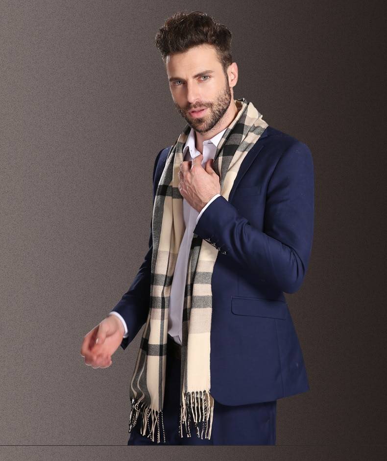 Men's Wool Cashmere Scarf Men's Wool Cashmere Scarf