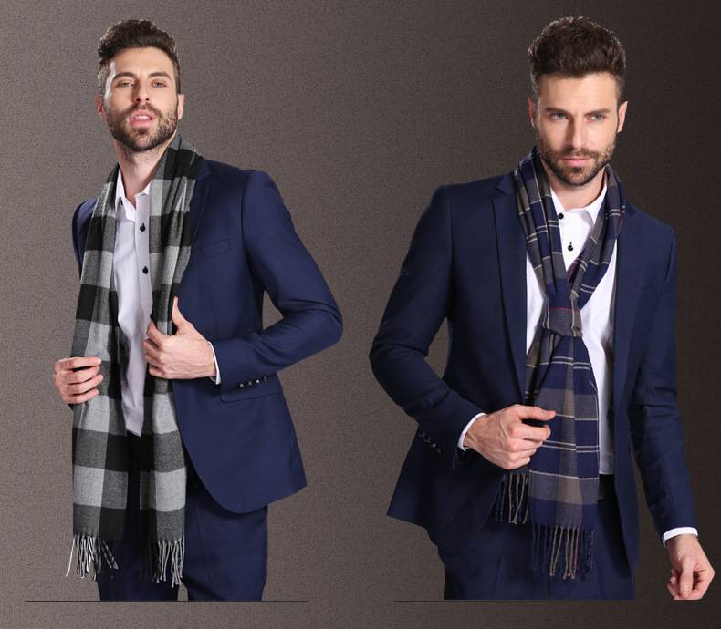Men's Wool Cashmere Scarf Men's Wool Cashmere Scarf