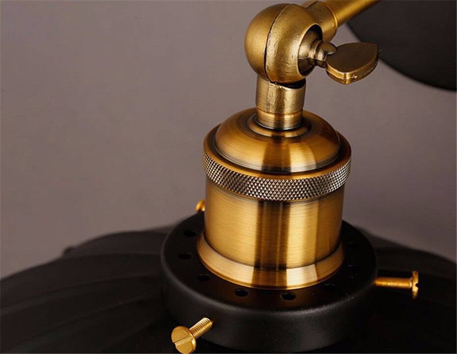 American Loft Iron Black Wall Lamp