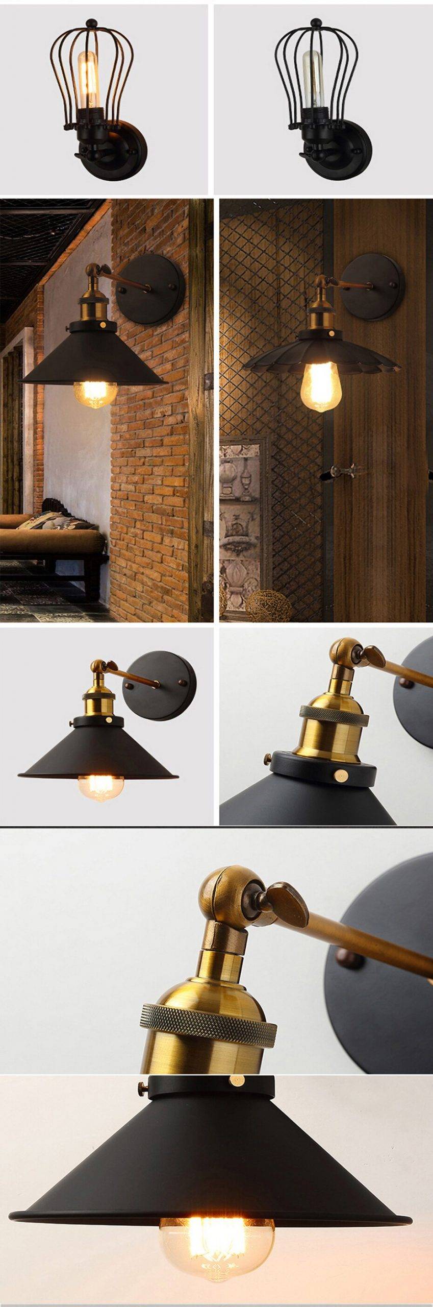 American Loft Iron Black Wall Lamp