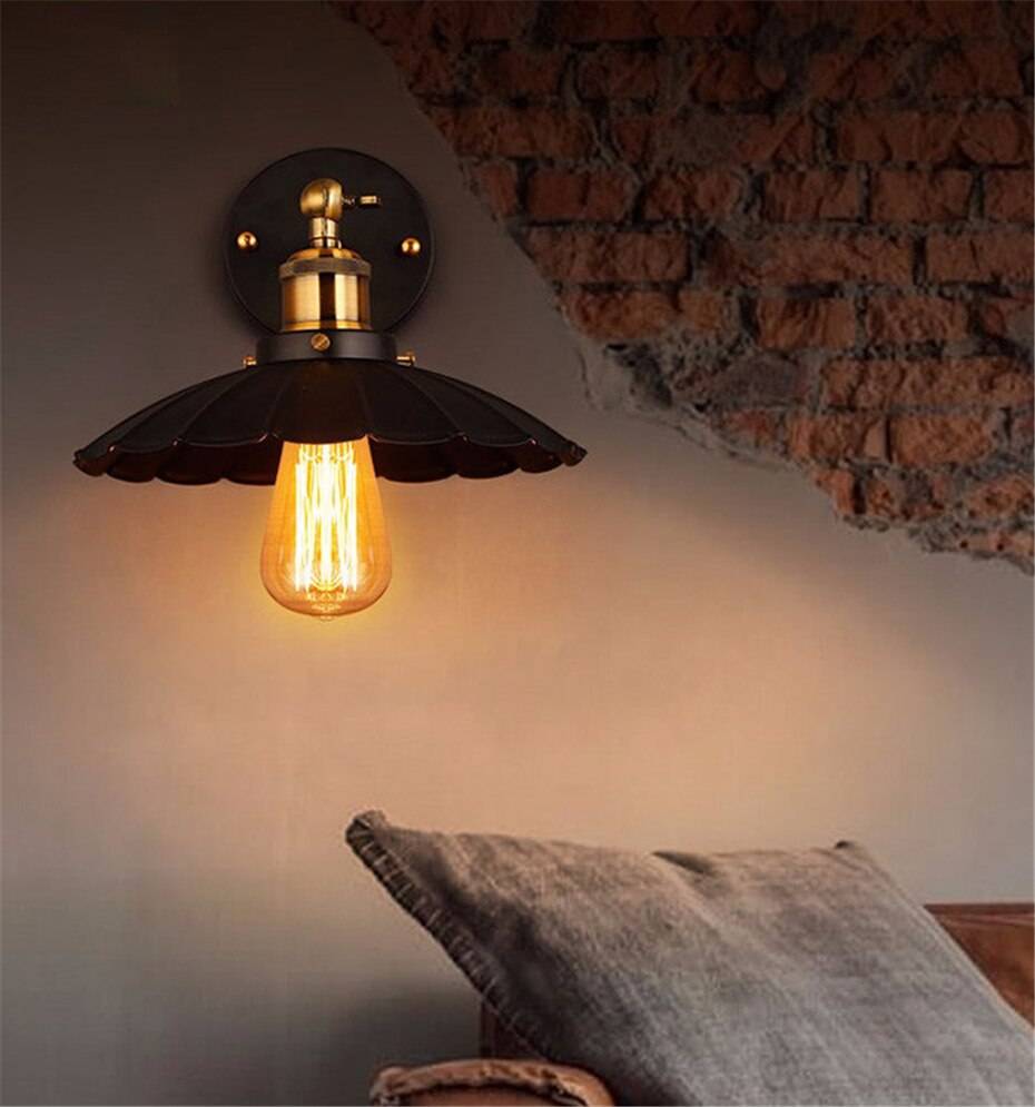 American Loft Iron Black Wall Lamp