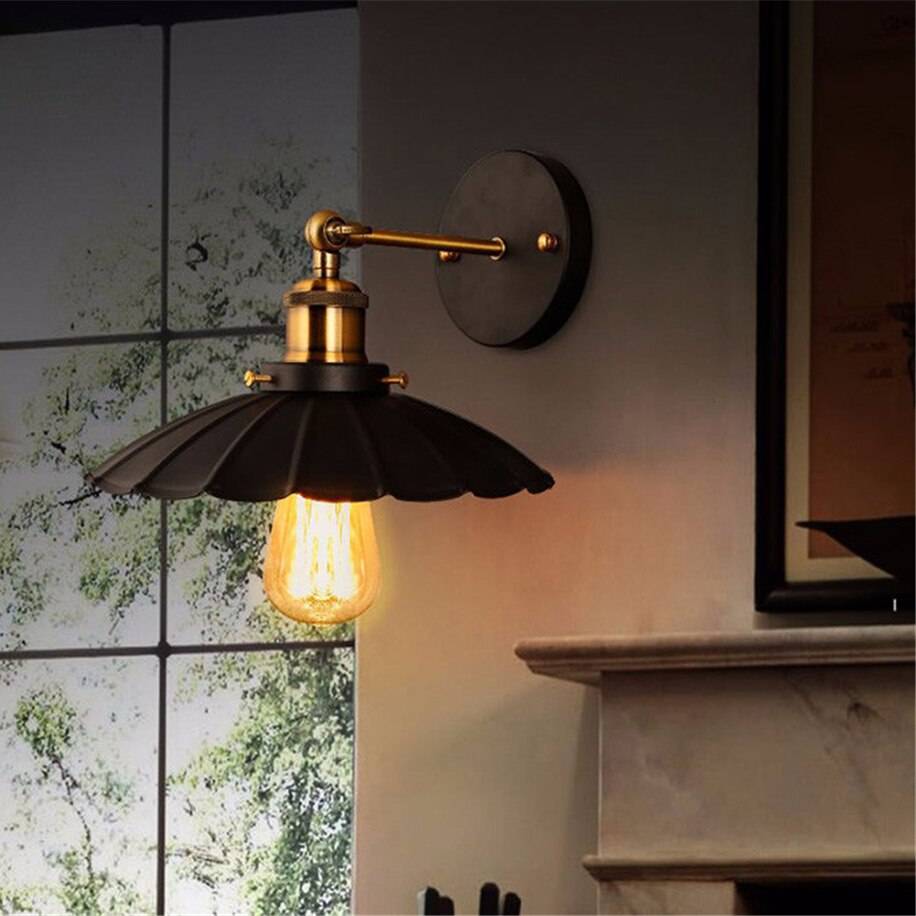 American Loft Iron Black Wall Lamp
