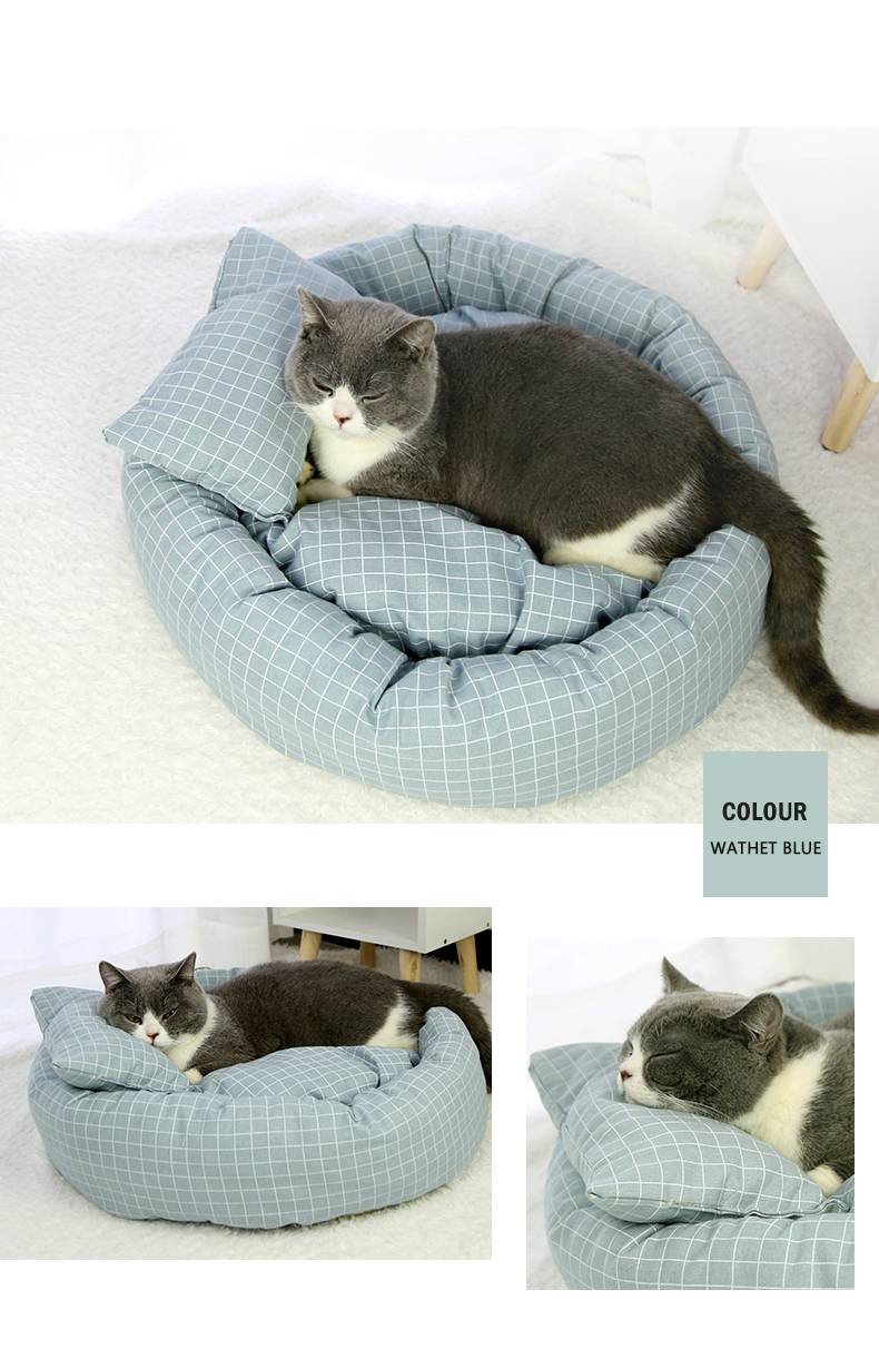 Soft Plaid Pet Bed