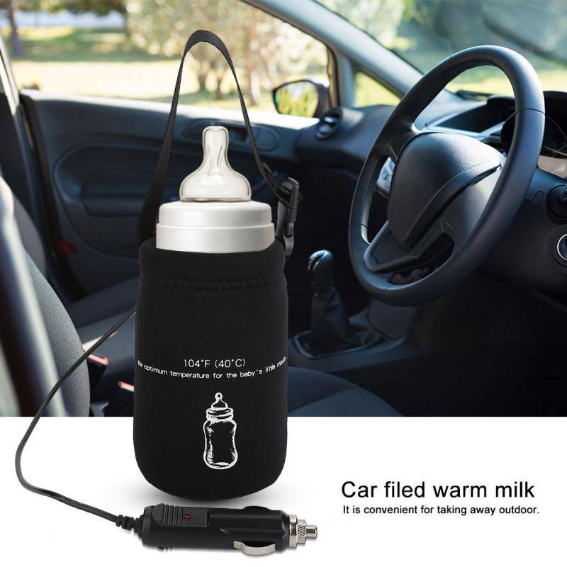 Portable Baby Feeding Bottle Heater Bottles Color : Black / DC 12V|Black / DC USB|Pink / DC USB