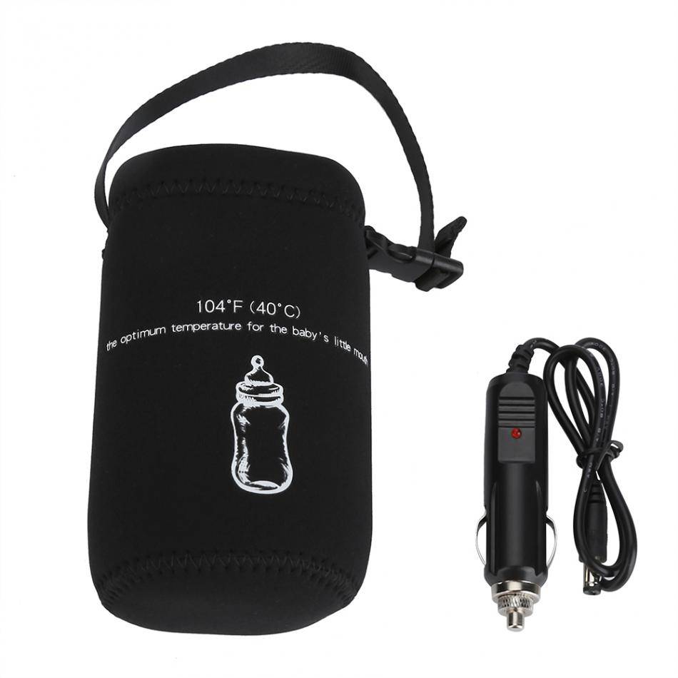 Portable Baby Feeding Bottle Heater Bottles Color : Black / DC 12V|Black / DC USB|Pink / DC USB