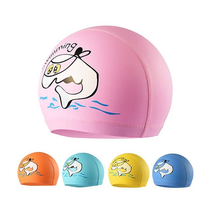 Kid's Dolphin Pattern Swimming Caps