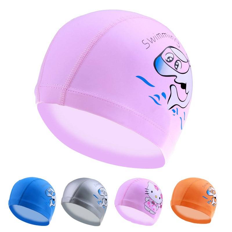 Kid's Dolphin Pattern Swimming Caps