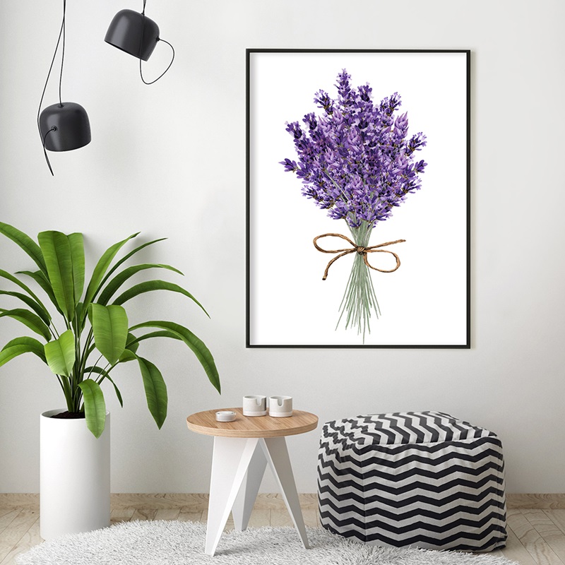 Purple Flowers Canvas Painting