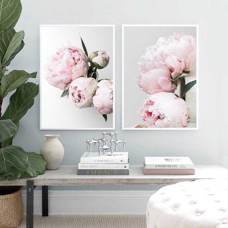 Peony Flowers Printed Painting
