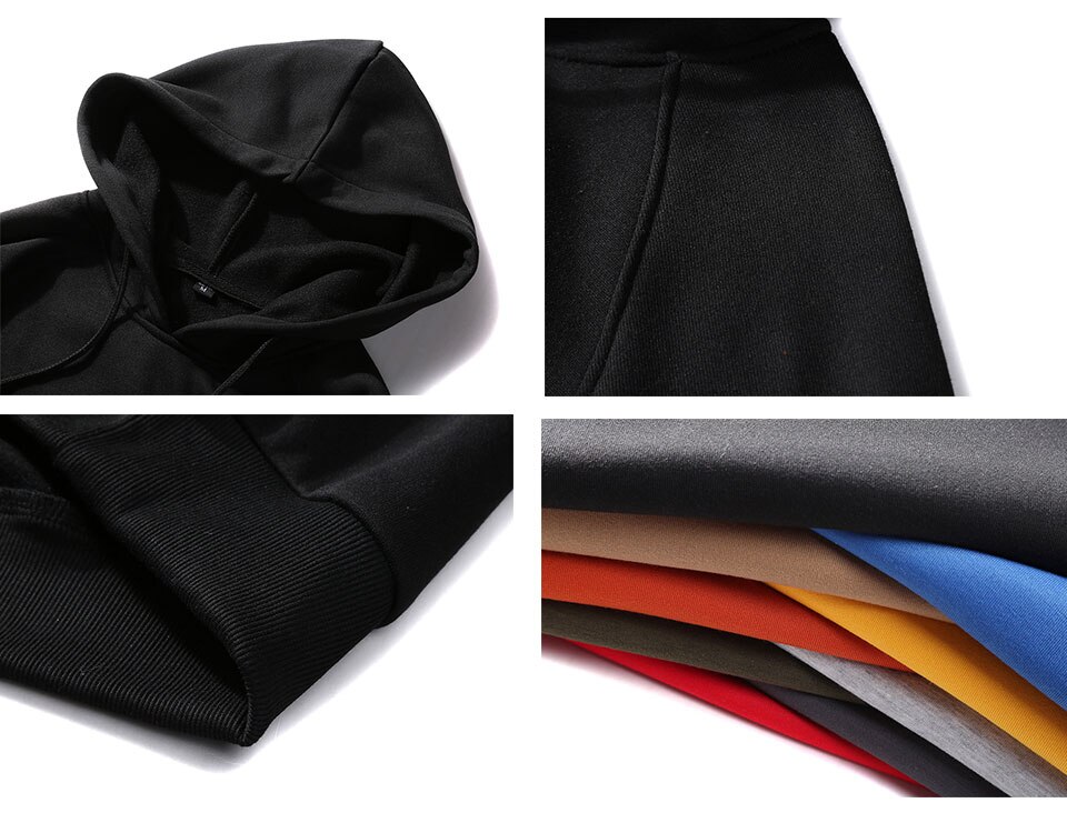 Men's Solid Color Autumn Hoodie