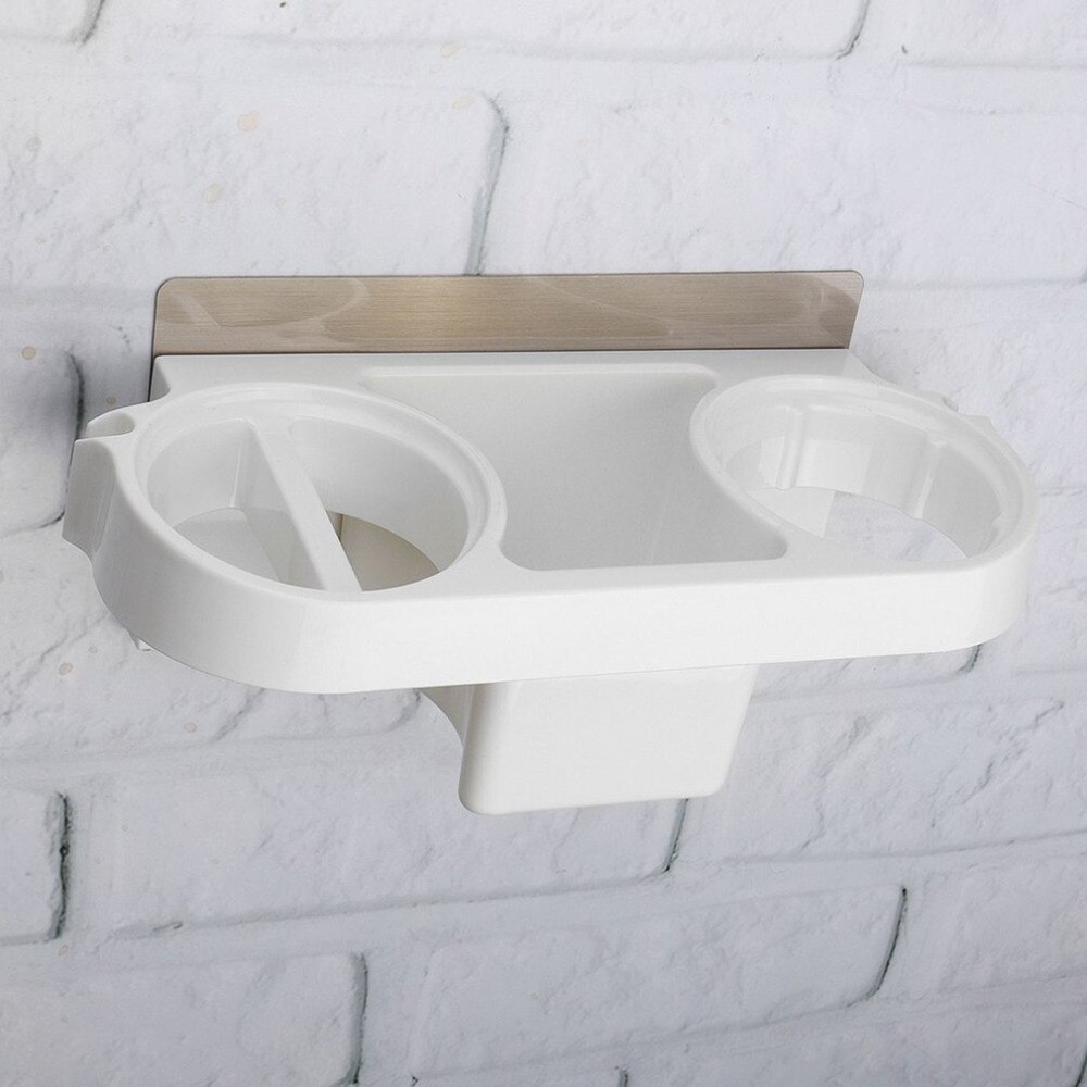 Multifunction Bathroom Shelf with Hair Curler Rack