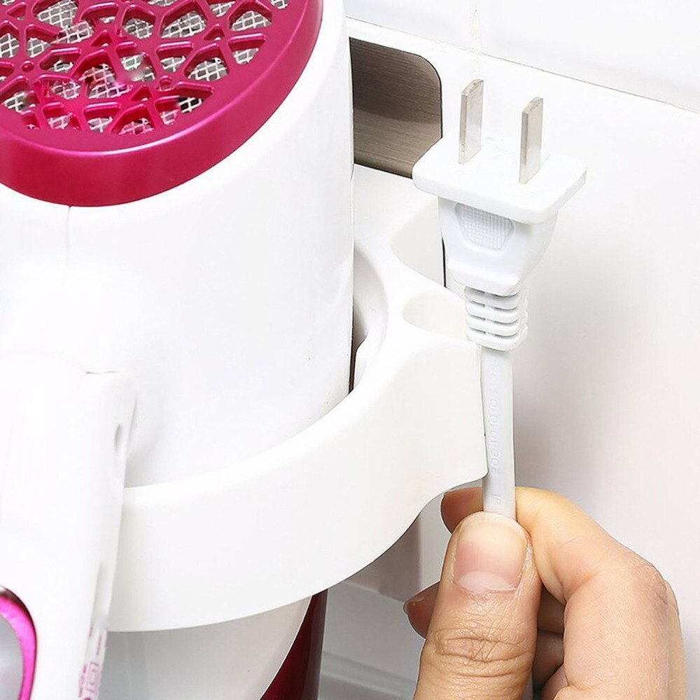 Multifunction Bathroom Shelf with Hair Curler Rack