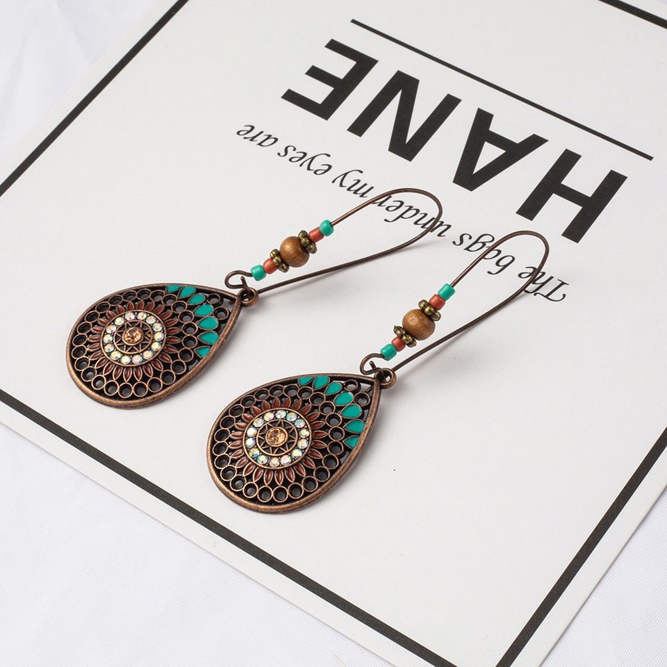 Boho Style Hollow Women's Drop Earrings