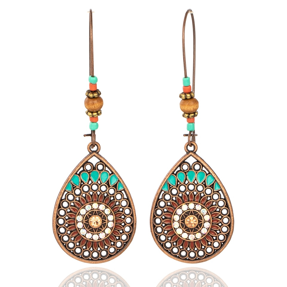 Boho Style Hollow Women's Drop Earrings