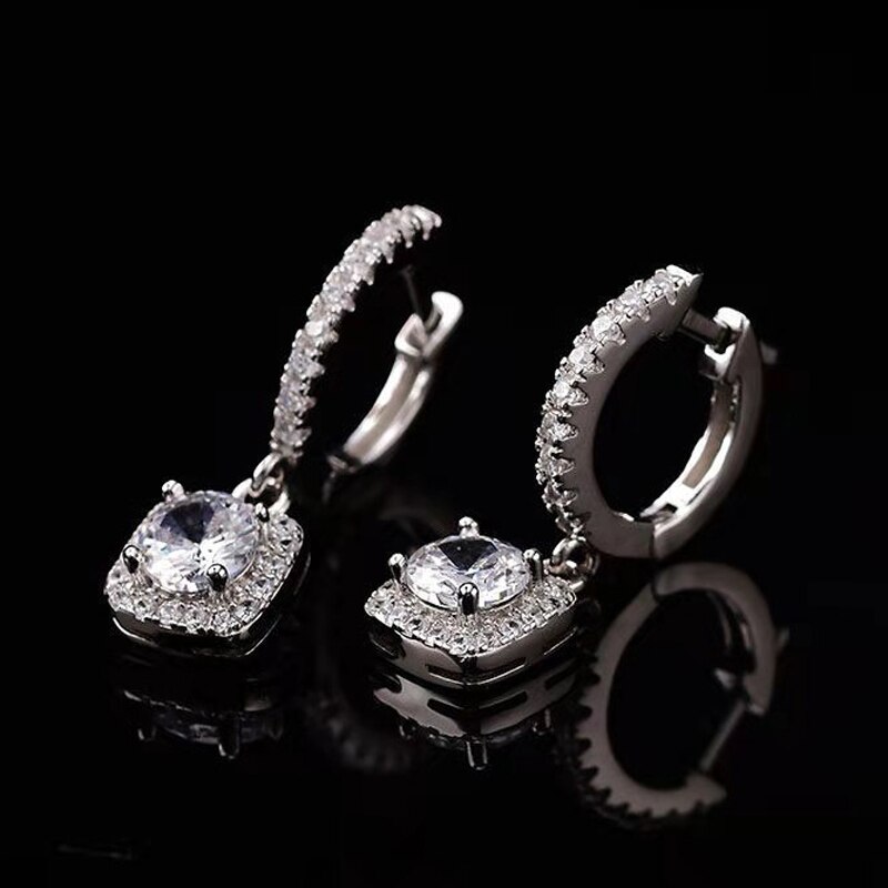 0.5/1 Carats Moissanite Drop Earrings for Women 0.5/1 Carats Moissanite Drop Earrings for Women