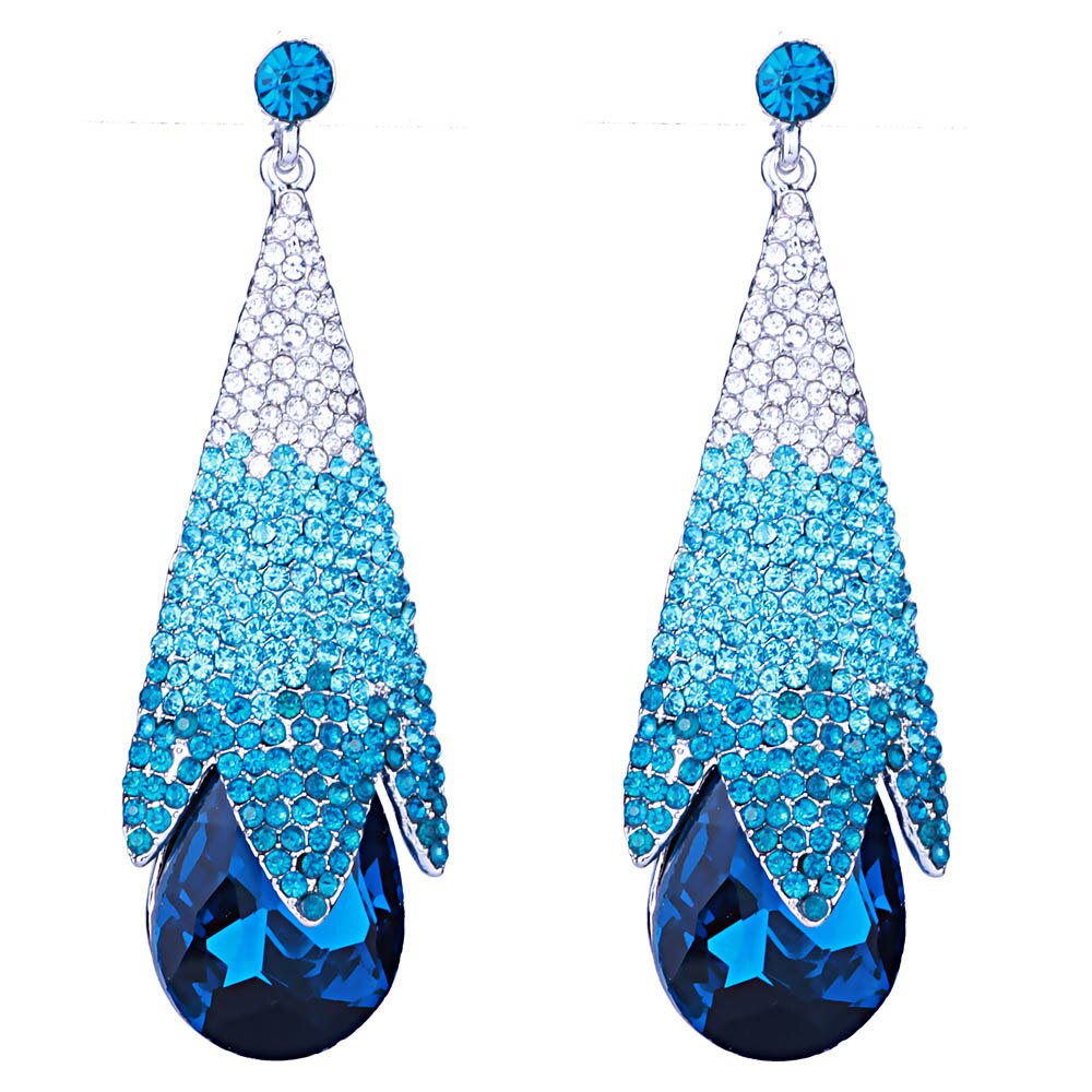 Women's Wedding Drop Earrings with Multicolor Rhinestones Women's Wedding Drop Earrings with Multicolor Rhinestones