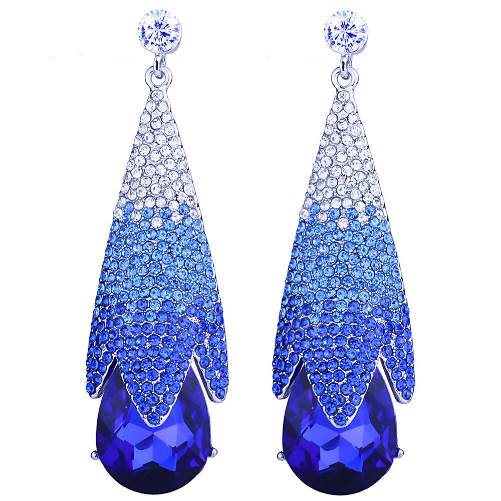 Women's Wedding Drop Earrings with Multicolor Rhinestones Women's Wedding Drop Earrings with Multicolor Rhinestones