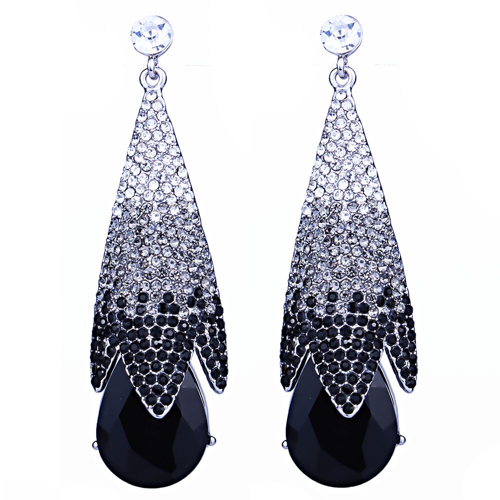 Women's Wedding Drop Earrings with Multicolor Rhinestones Women's Wedding Drop Earrings with Multicolor Rhinestones