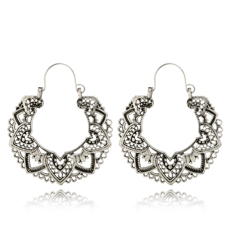 Women's Vintage Antique Silver Drop Earrings Women's Vintage Antique Silver Drop Earrings