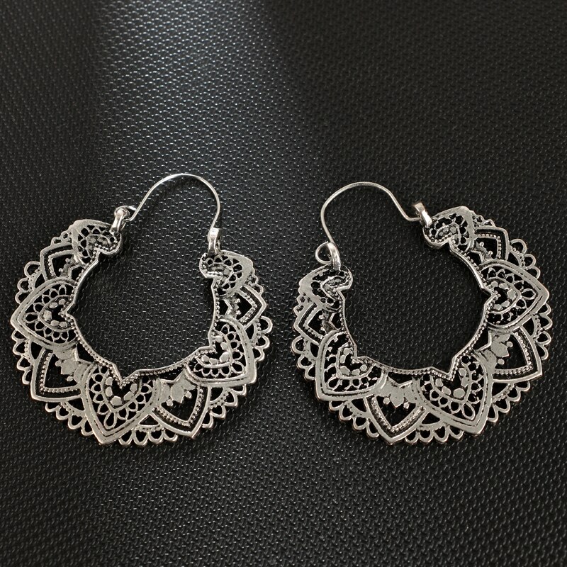 Women's Vintage Antique Silver Drop Earrings Women's Vintage Antique Silver Drop Earrings