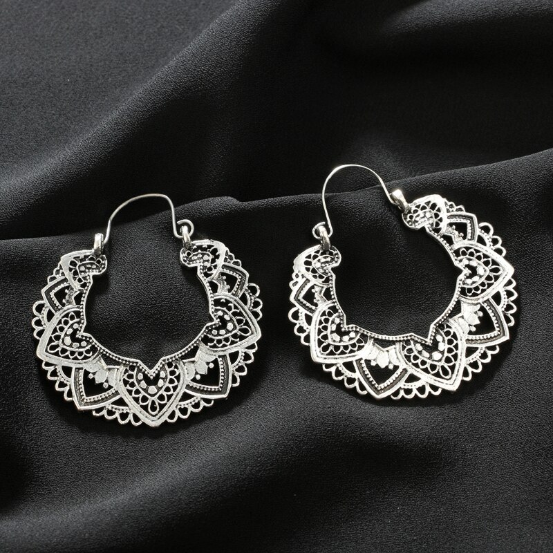 Women's Vintage Antique Silver Drop Earrings Women's Vintage Antique Silver Drop Earrings