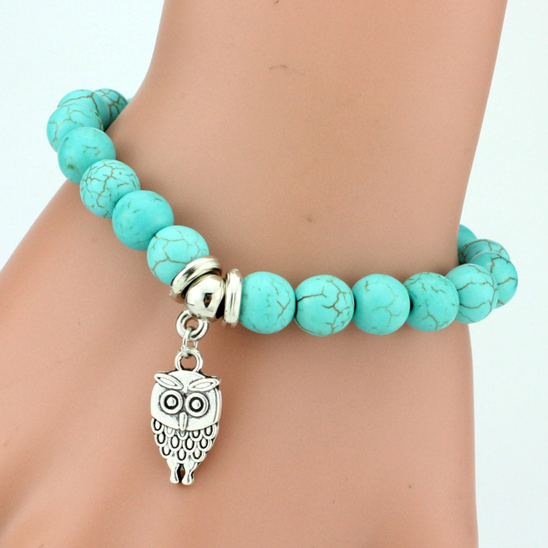 Women's Elastic Beaded Charm Bracelet with Elephant Women's Elastic Beaded Charm Bracelet with Elephant