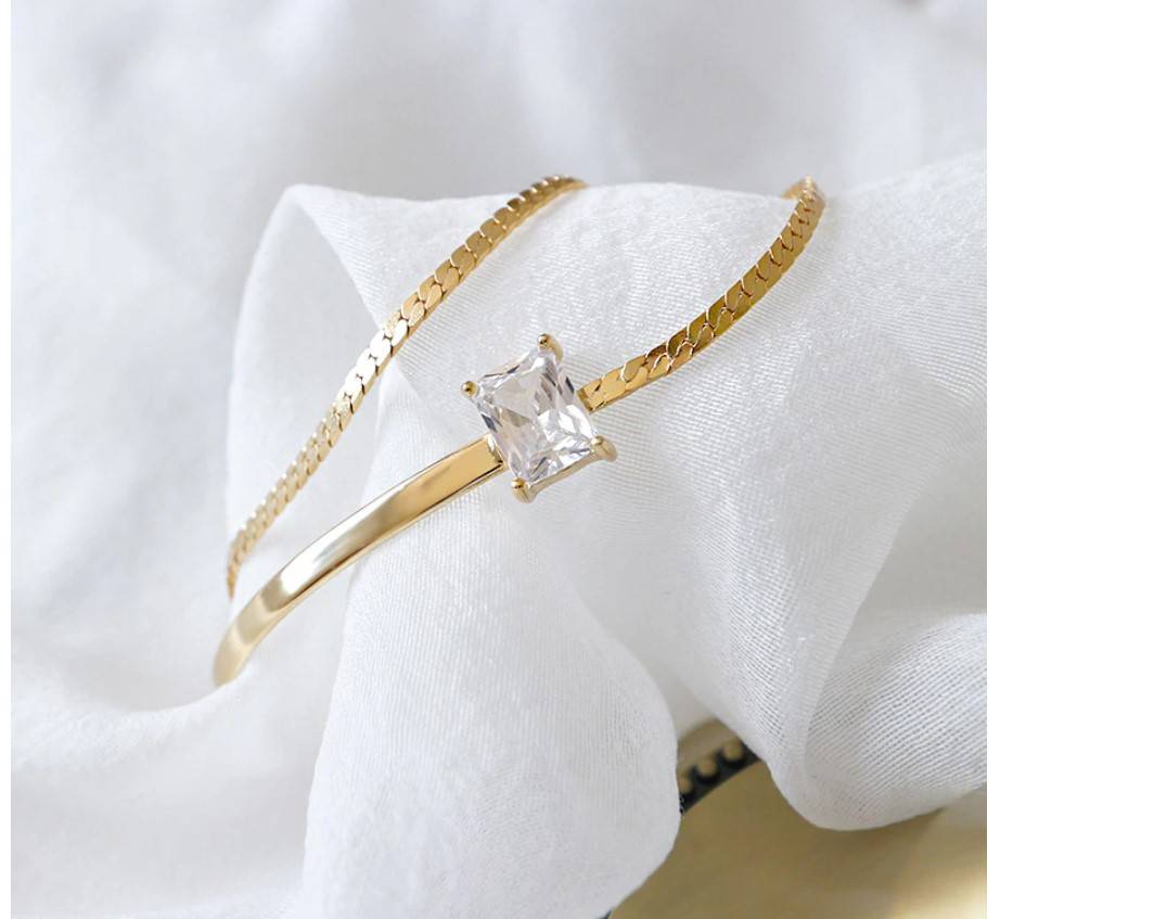 Women's 925 Sterling Silver Double Layer Bracelet