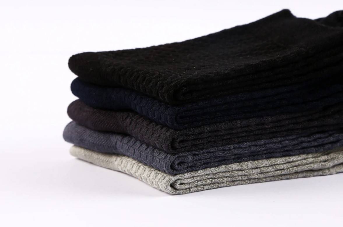 Men's Textured Style Socks 10 Pairs Set