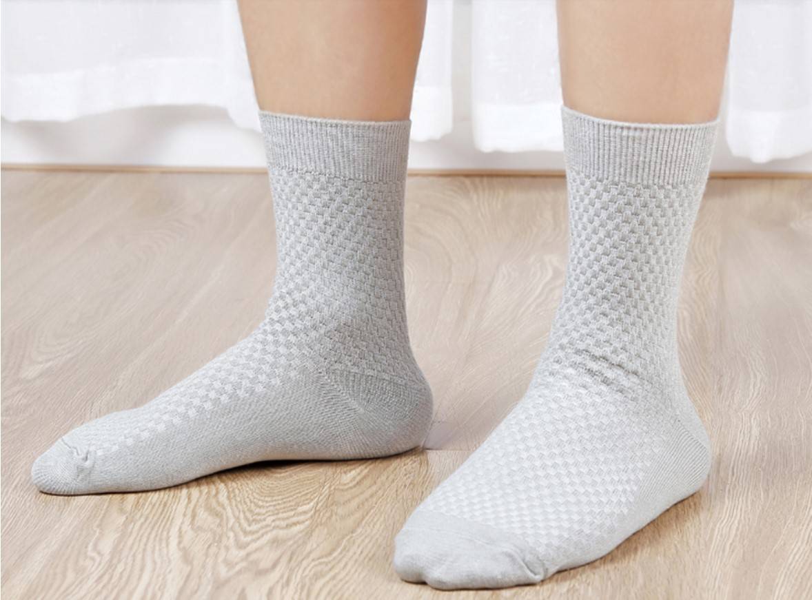 Men's Textured Style Socks 10 Pairs Set