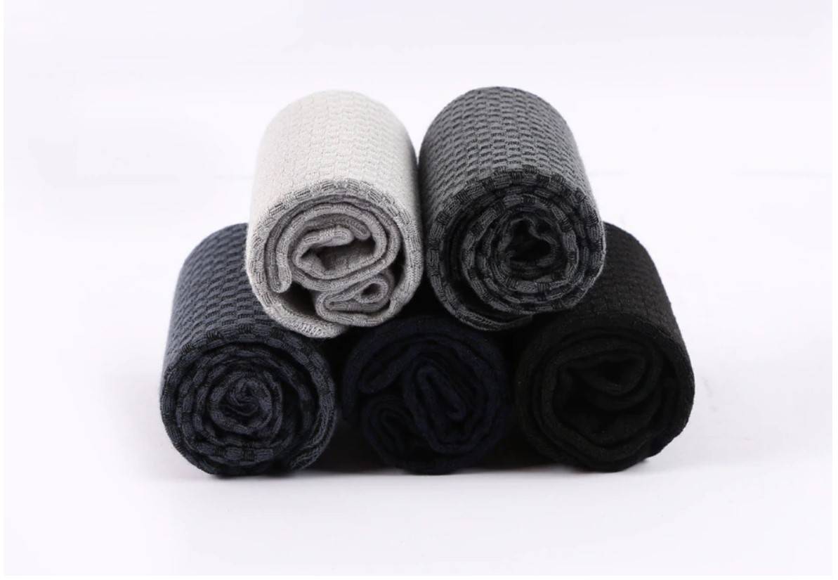 Men's Textured Style Socks 10 Pairs Set