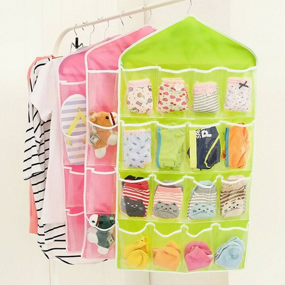 16 Pockets Hanging Socks Organizer