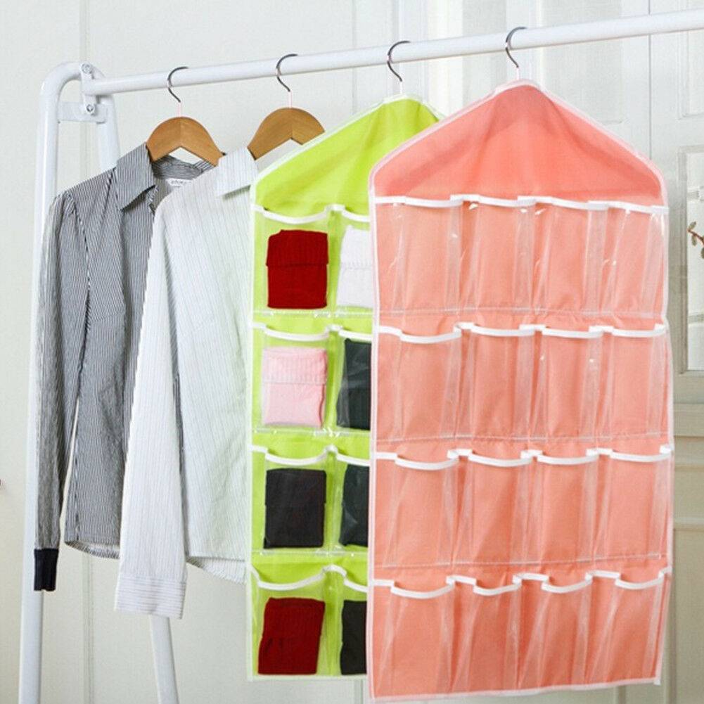 16 Pockets Hanging Socks Organizer