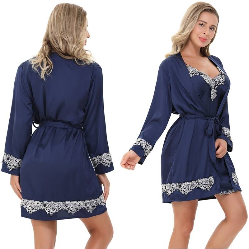 Women's Silk Pajamas Set 4 Pcs