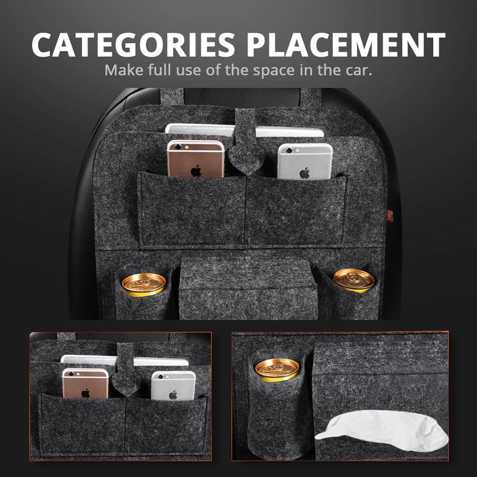 Felt Car Back Seat Organizer