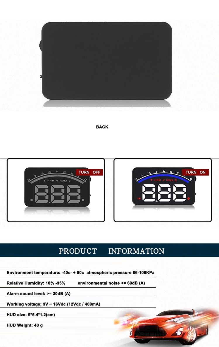 Windshield Speed Projector