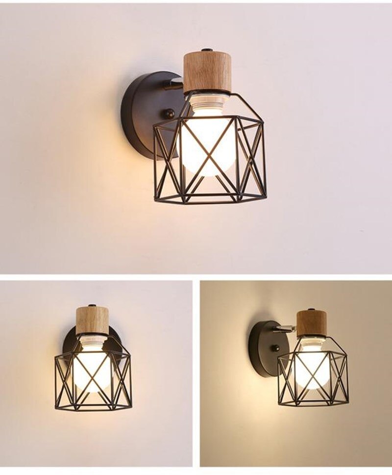 Industrial Cage Style Wall Light