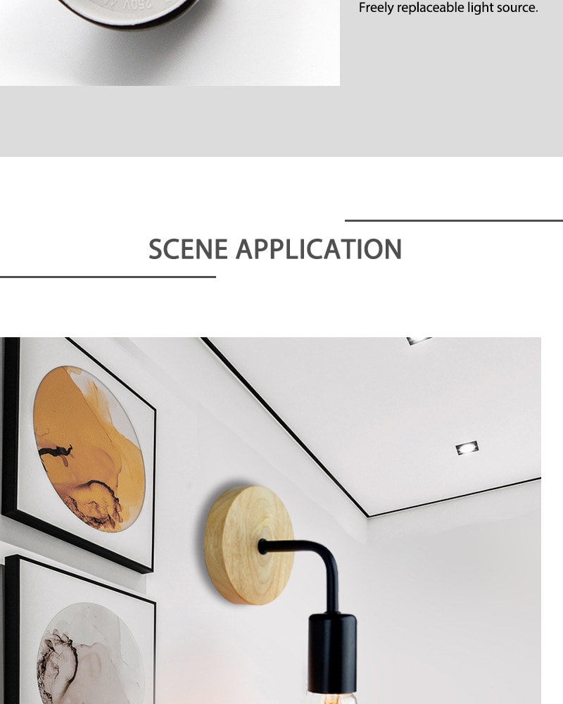 Industrial Style Wood Wall Light Industrial Style Wood Wall Light