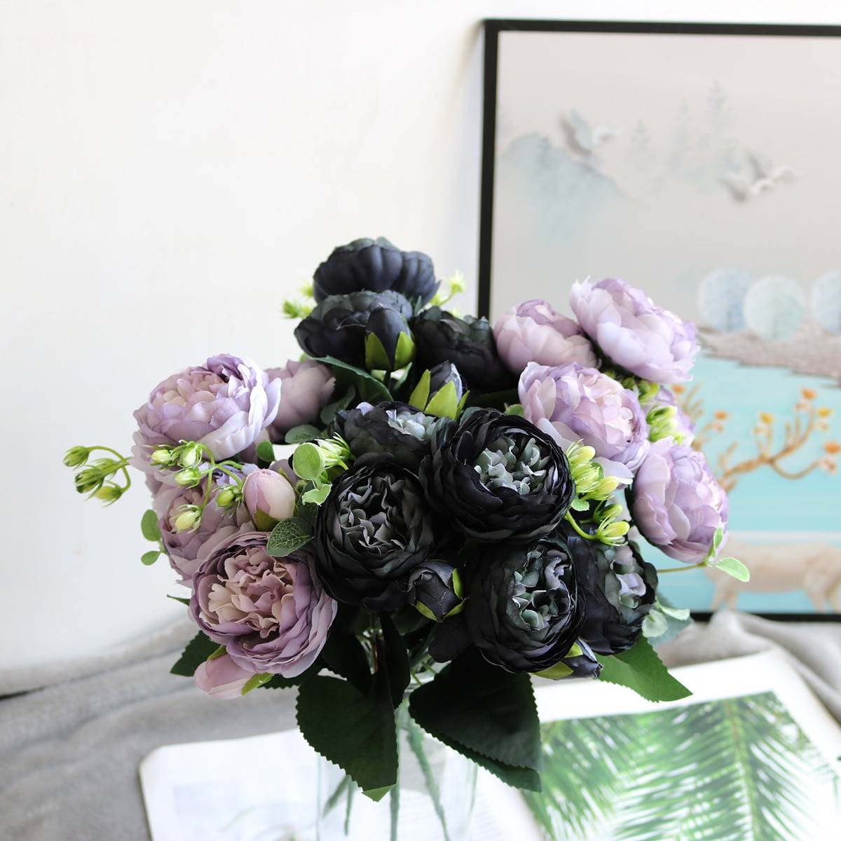 Artificial Bouquet of Peonies Flowers