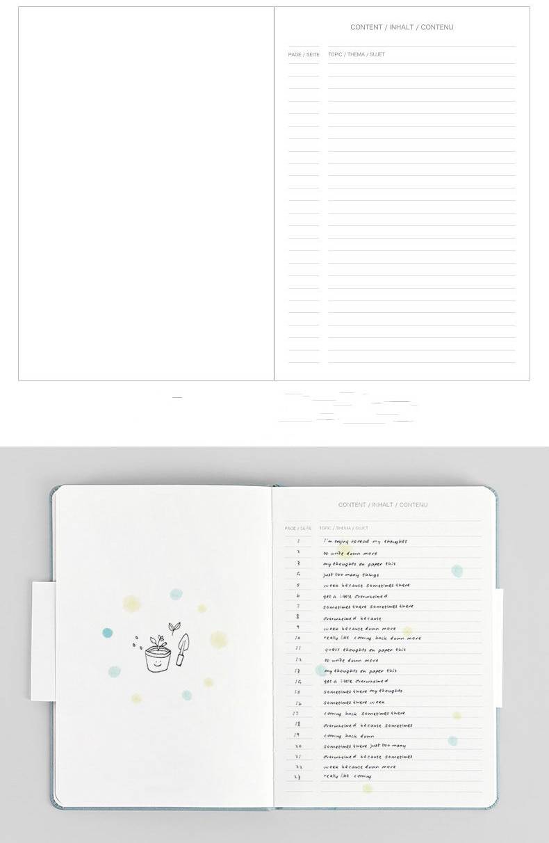 Hardcover A5 Bullet Dotted Journal Notebook 188 Pages