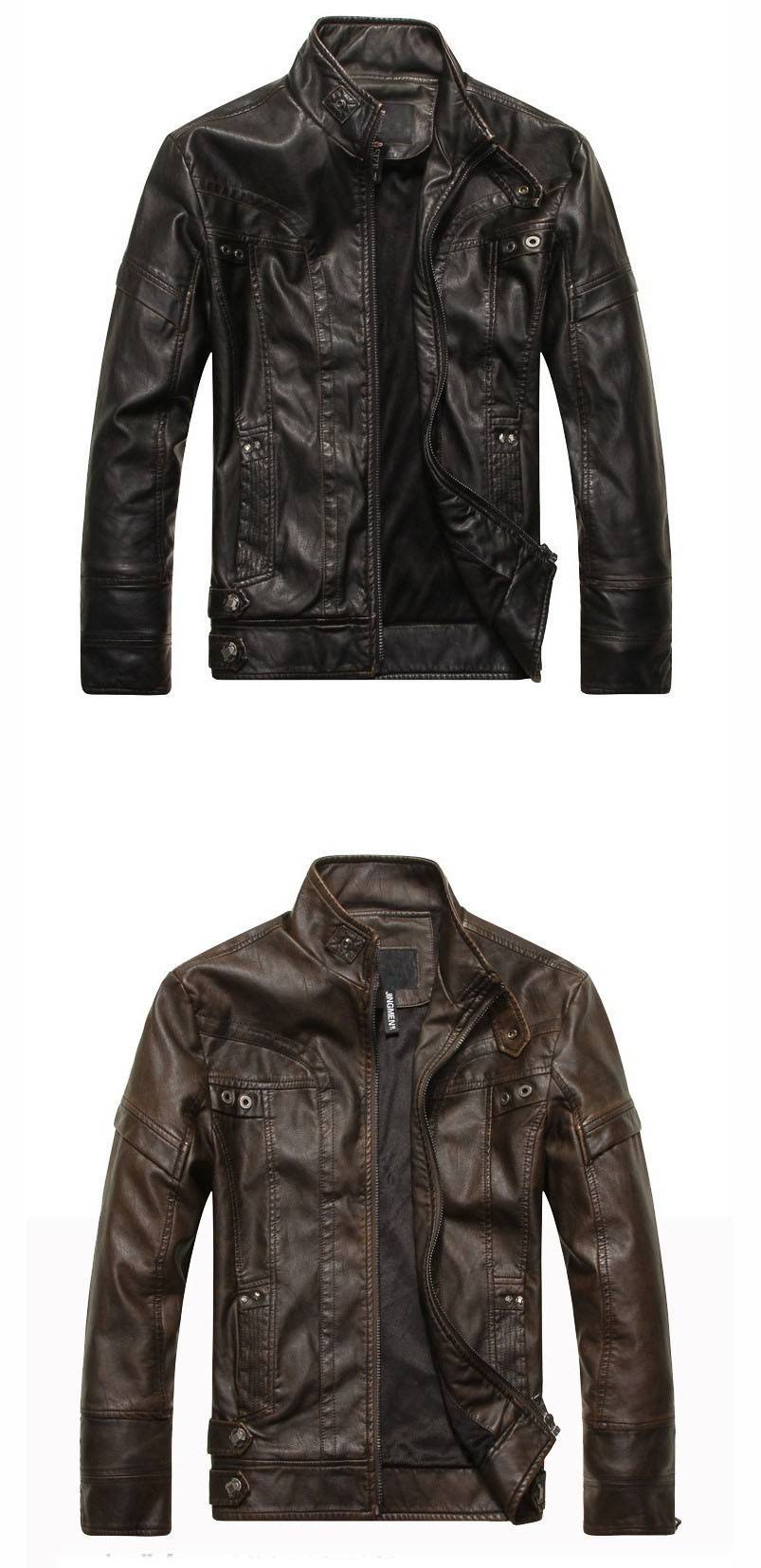 Men's Biker Eco-Leather Jacket