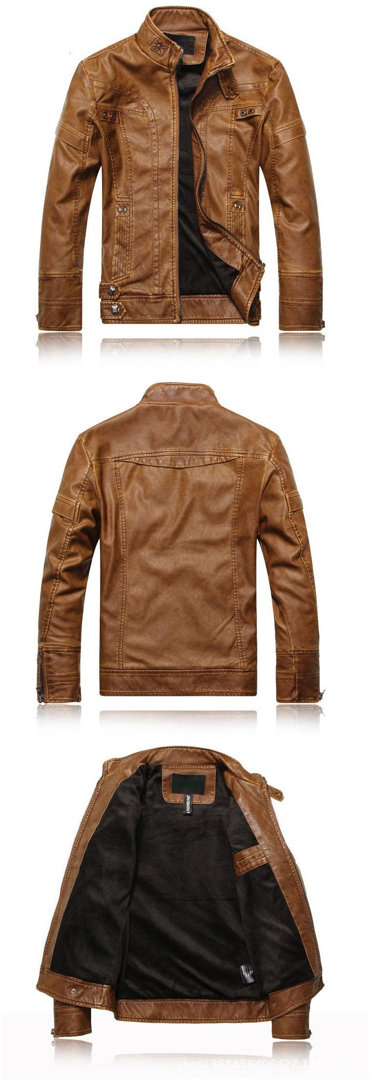 Men's Biker Eco-Leather Jacket