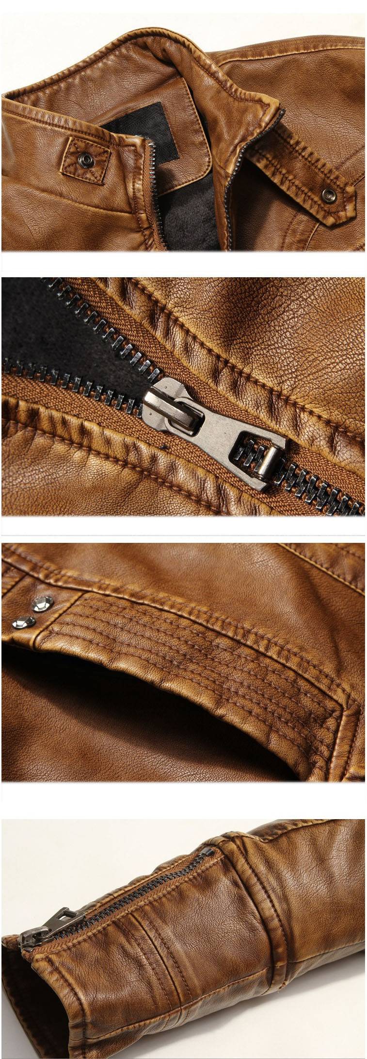 Men's Biker Eco-Leather Jacket