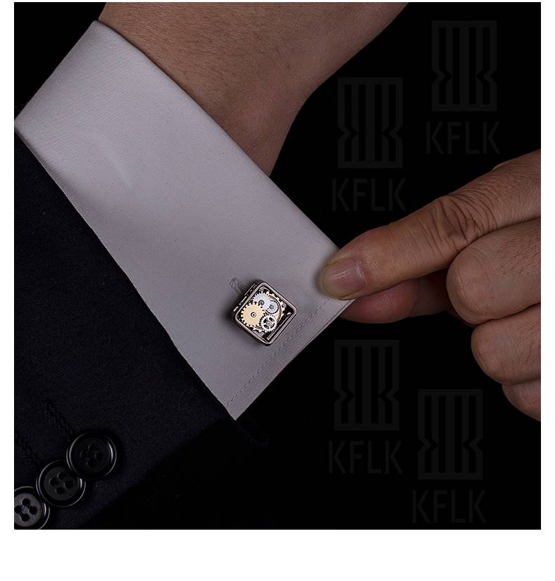 Men's Mechanical Design Cufflinks