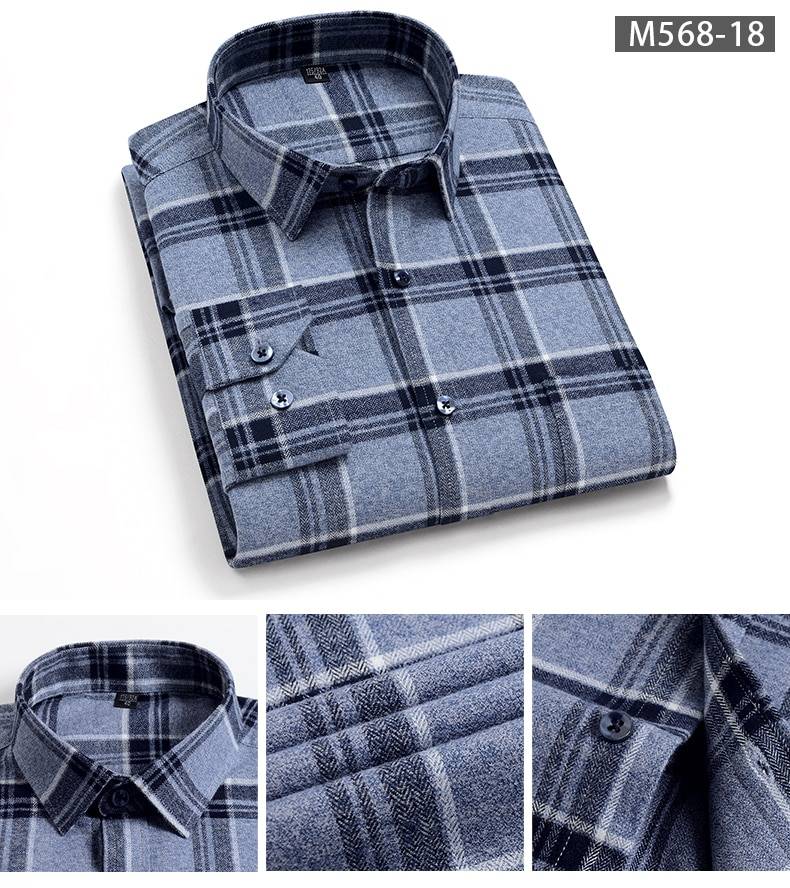 Men's Pure Cotton Plaid Shirt