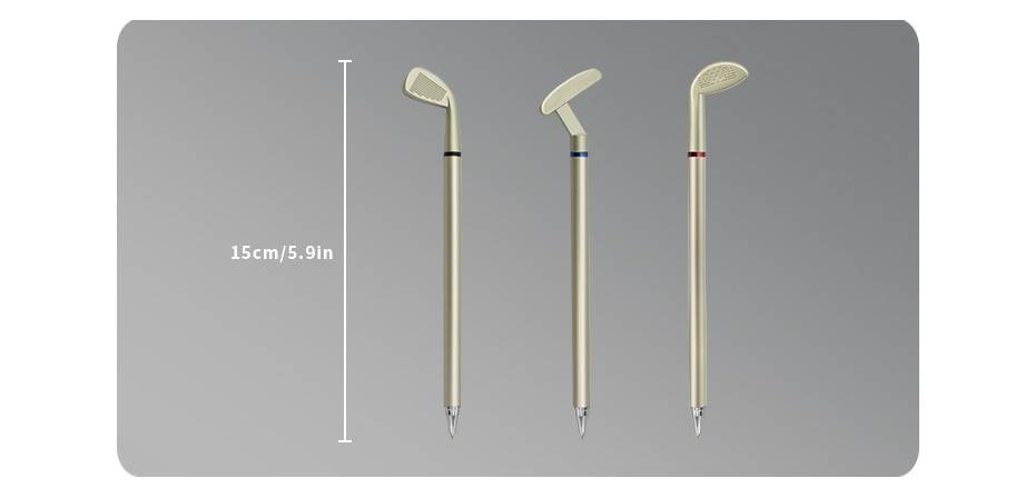 Mini Golf Ball Shaped Pen Holder with 3 Color Pens