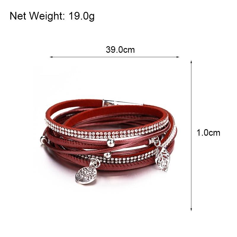 Women's Boho Multilayered Wrap Bracelet with Charms